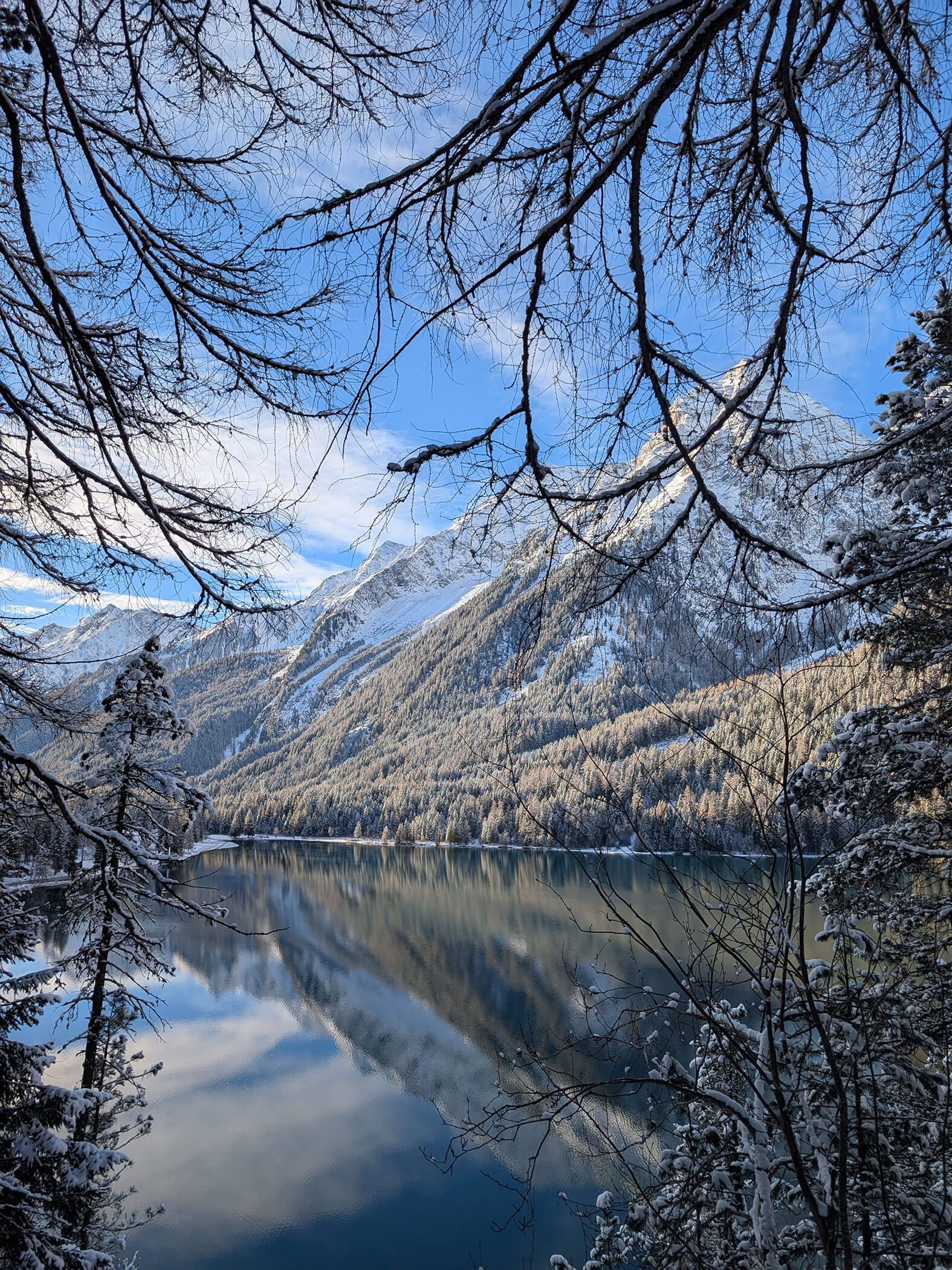Il lago di Anterselva in inverno - Branterhof